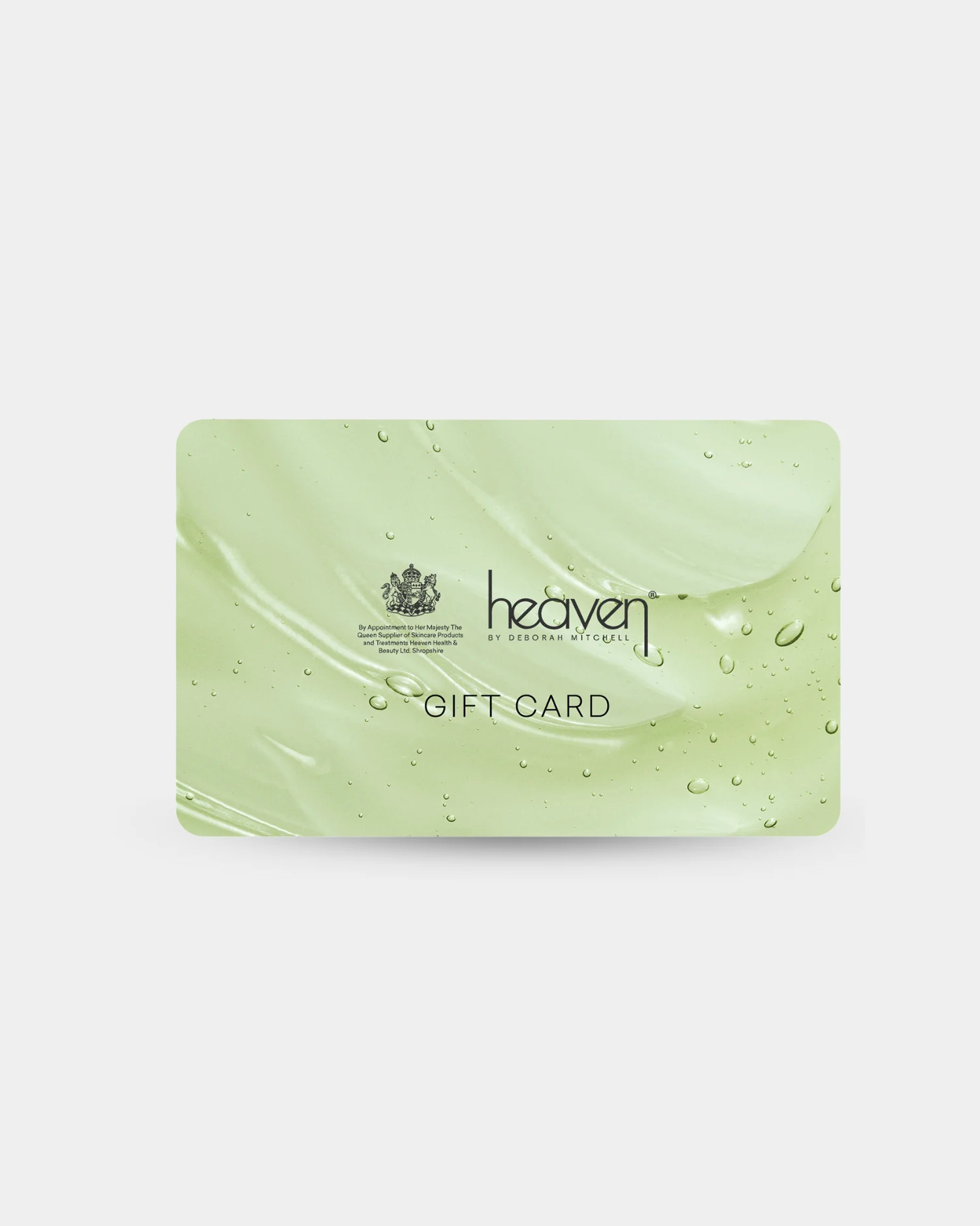 Heaven skincare e-gift card: Green